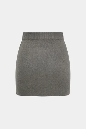 Basic Solid Knit Mini Skirt>MICAS Discount
