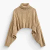 Basic Solid Knit Mock Neck Long-Sleeve Top>MICAS Outlet