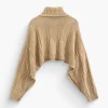 Basic Solid Knit Mock Neck Long-Sleeve Top>MICAS Outlet