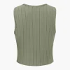 Basic Solid Knit Tank Top And High Waist Pants Set>MICAS Online