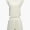 Basic Solid Linen Casual Shorts Set>MICAS Clearance