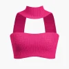 Basic Solid Ribbed Knit Crop Tank Top>MICAS Online