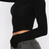 Basic Solid Round Neck Long Sleeve Top>MICAS Clearance