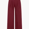 Basic Solid Ruched Wide Leg Trousers>MICAS Discount