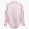 Basic Solid Satin Long-Sleeve Shirt>MICAS Sale