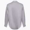 Basic Solid Satin Long-Sleeve Shirt>MICAS Sale