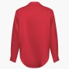 Basic Solid Satin Long-Sleeve Shirt>MICAS Sale