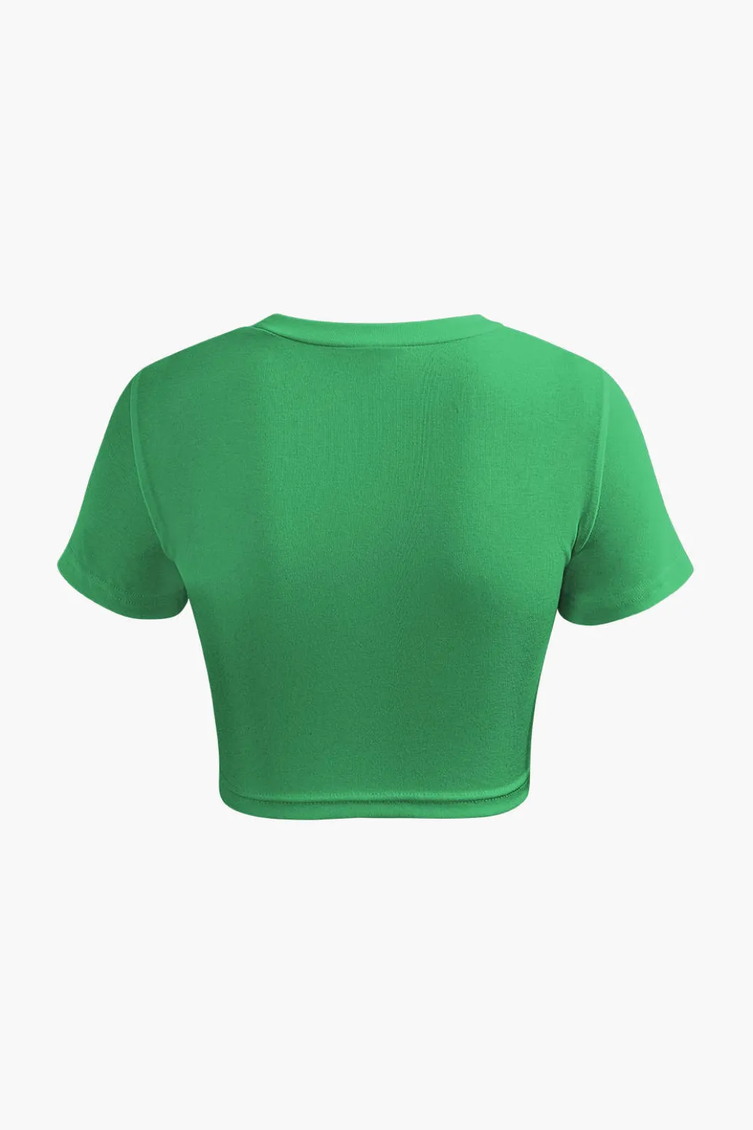 Basic Twist Hem Crop T-shirt>MICAS Outlet