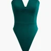 Basic V-neck Strapless Bodysuit>MICAS Outlet