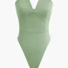 Basic V-neck Strapless Bodysuit>MICAS Outlet