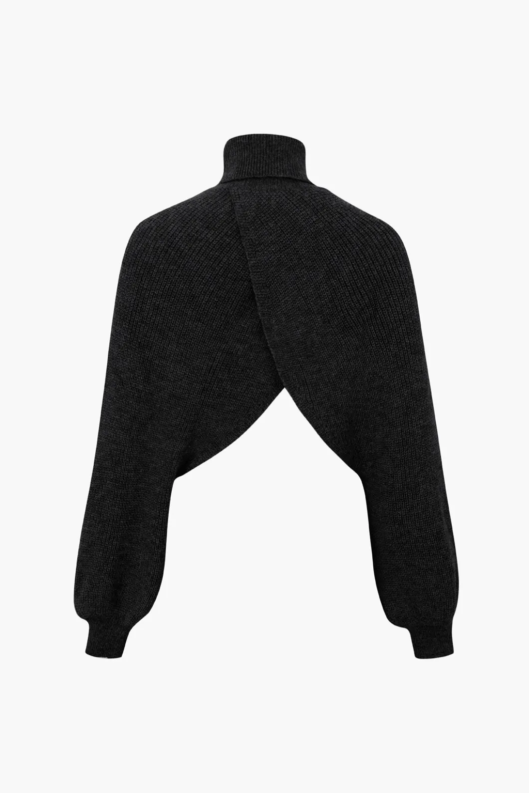 Batwing Sleeve Turtleneck Crop Sweater>MICAS Online