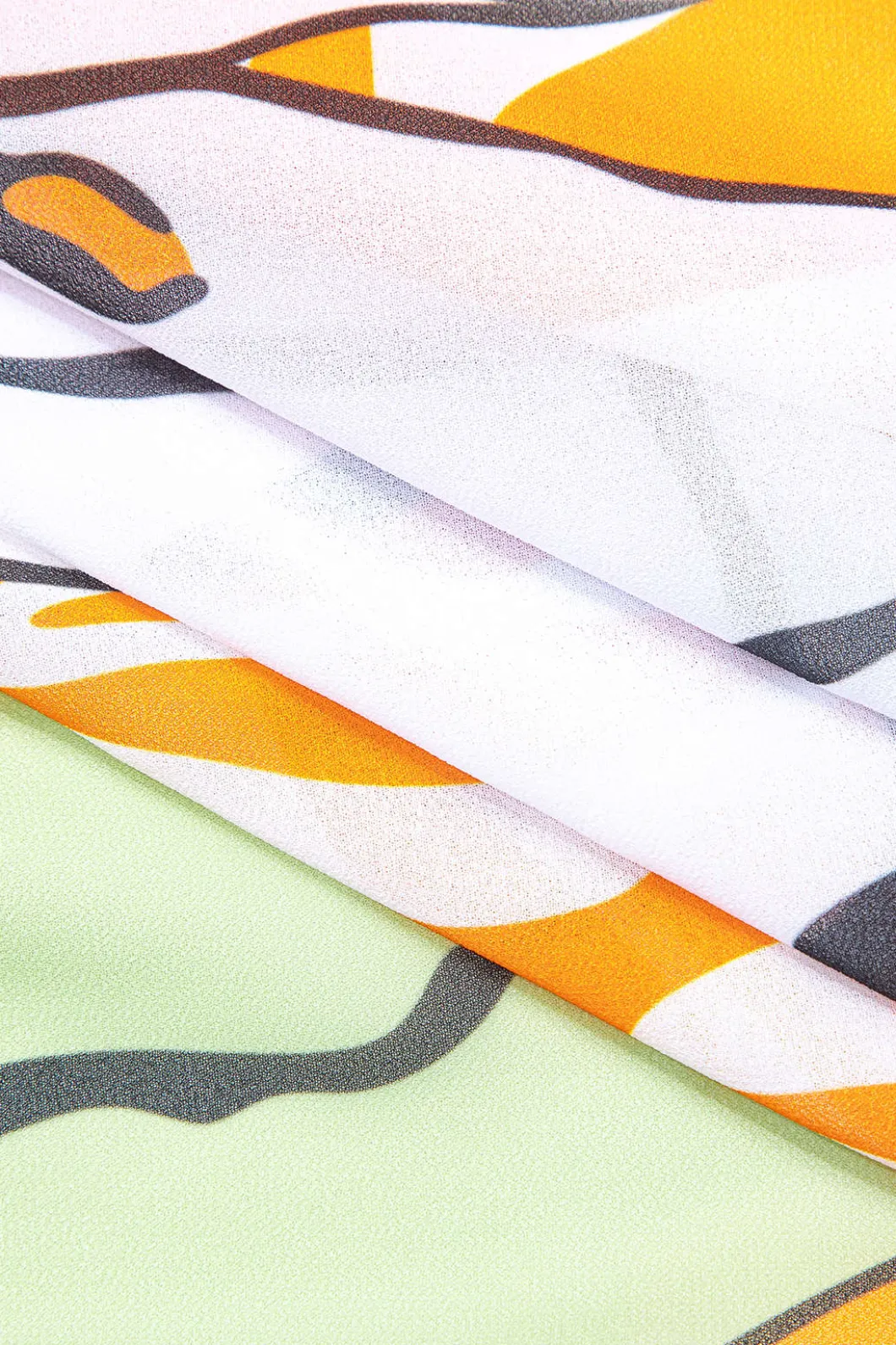 Bead Cut Out One Shoulder Swimsuit And Leaves Print Wrap Skirt Set>MICAS Online