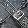Belt Detail Flap Pocket Denim Mini Skirt>MICAS Clearance