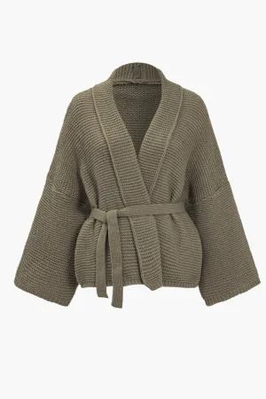 Belted V-neck Sweater Cardigan>MICAS Best