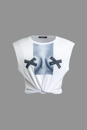 Body Print Sleeveless T-shirt>MICAS Online
