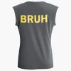 Bruh Print Sleeveless T-shirt>MICAS Outlet