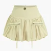 Bubble Hem Mini Skirt With Zip Pocket Detail>MICAS Outlet