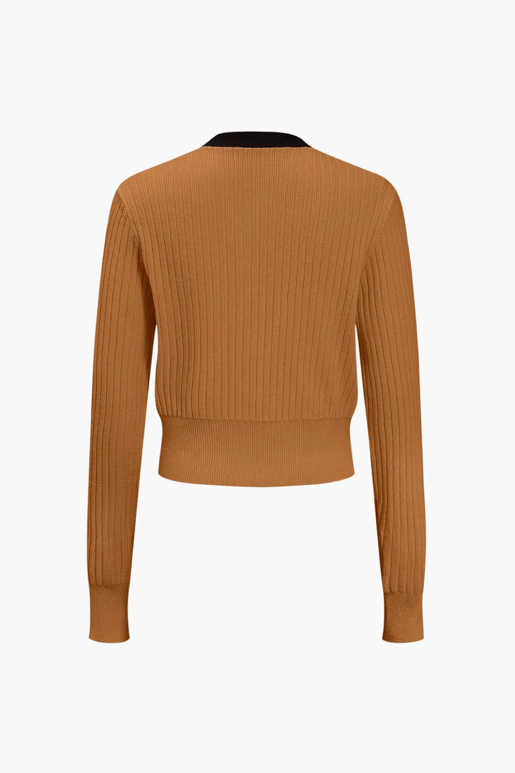 Button Color Block Sweater Long-Sleeve Top>MICAS Sale