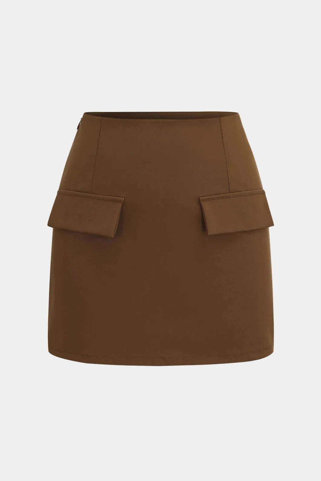 Button Detail Fake Pocket Skirt Set>MICAS Online