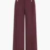 Button Detail Wide-Leg Pants>MICAS Fashion