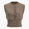 Button Sweater Tank Top>MICAS Clearance