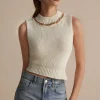 Chain Asymmetrical Hem Sweater Tank Top>MICAS Clearance