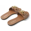 Chain Detail Slippers>MICAS Fashion