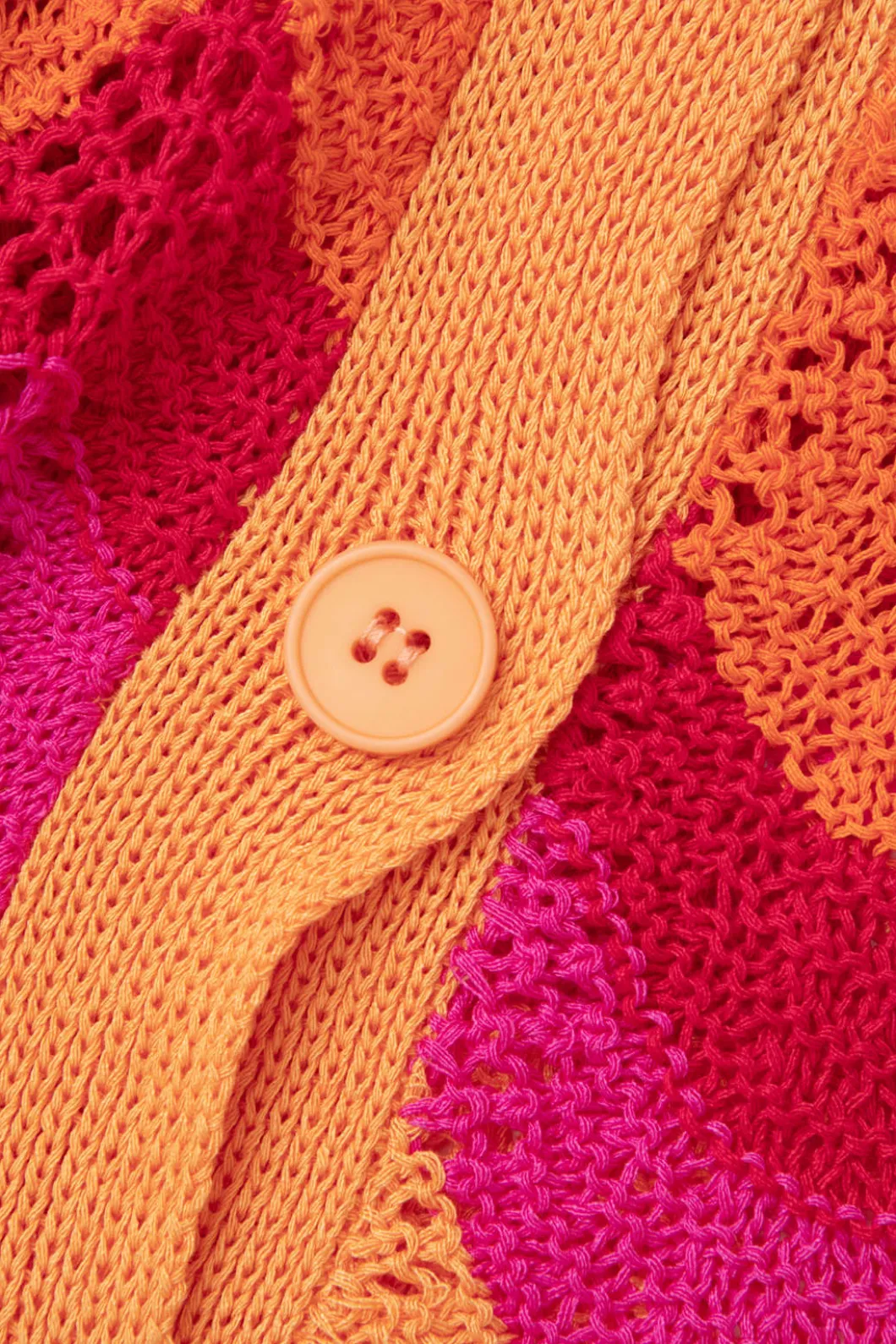 Color Block Crochet Knit Short Sleeve Top>MICAS Best