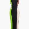 Color Block Cut Out Slip Knit Midi Dress>MICAS Discount