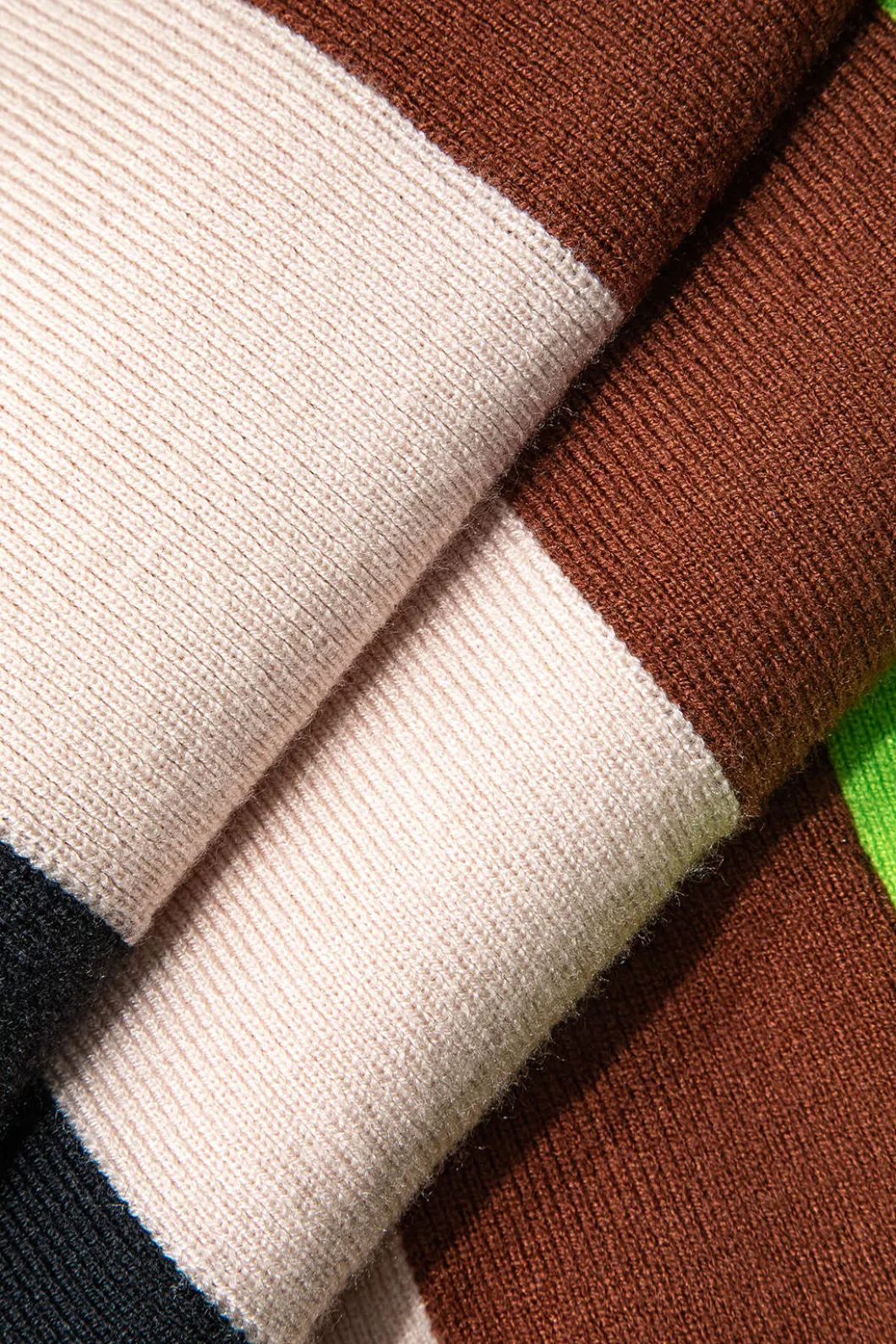 Color Block Cut Out Slip Knit Midi Dress>MICAS Discount