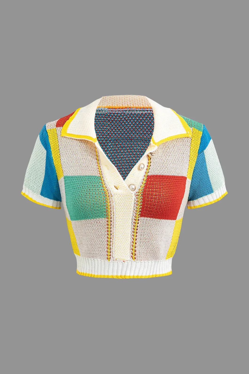 Color Block Knit Top and Split Mini Skirt Set>MICAS Hot