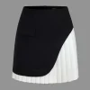 Color Block Pleated Asymmetrical Skirt>MICAS Sale