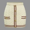 Color Block Print Knit Button Skirt>MICAS Sale