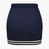 Color Block Print Knit Button Skirt>MICAS Sale
