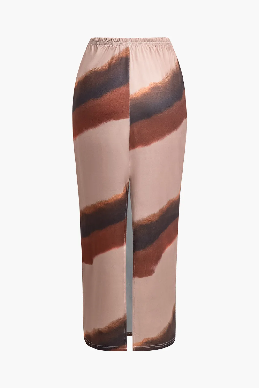 Color Block Print Slit Midi Skirt>MICAS Sale