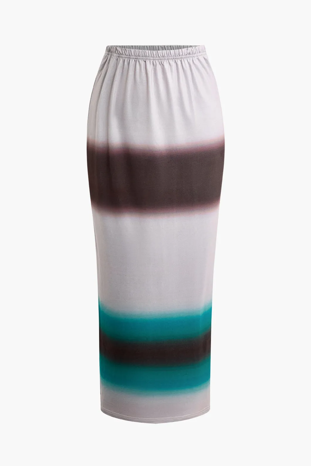 Color Block Print Slit Midi Skirt>MICAS Sale