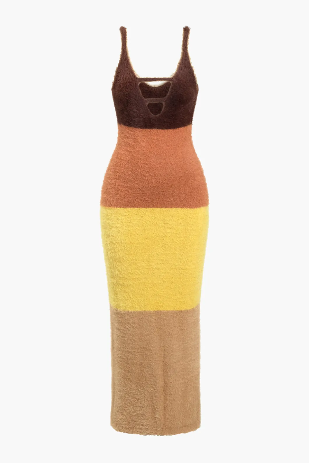 Color Block Print Sweater Cut Out Sweater Dress>MICAS Sale