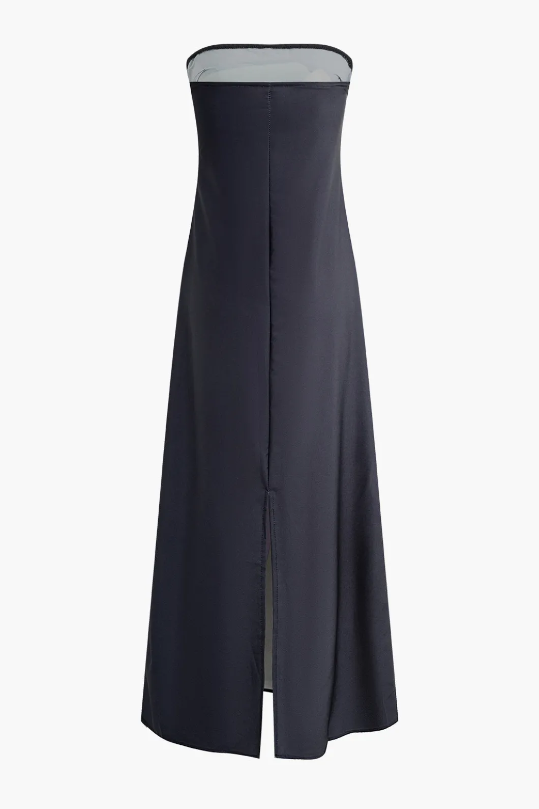 Color Block Strapless Slit Maxi Dress>MICAS Clearance