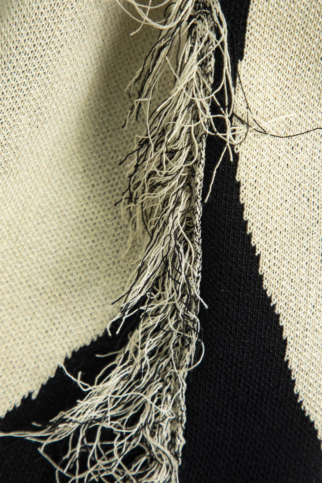 Contrast Abstract Print Fringe Sweater Trousers>MICAS Best