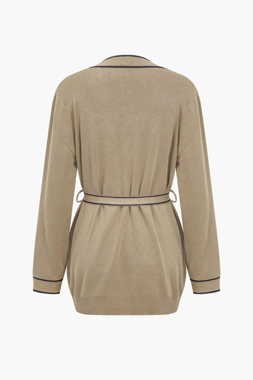 Contrast Binding Knit Top And Pants Set>MICAS Fashion