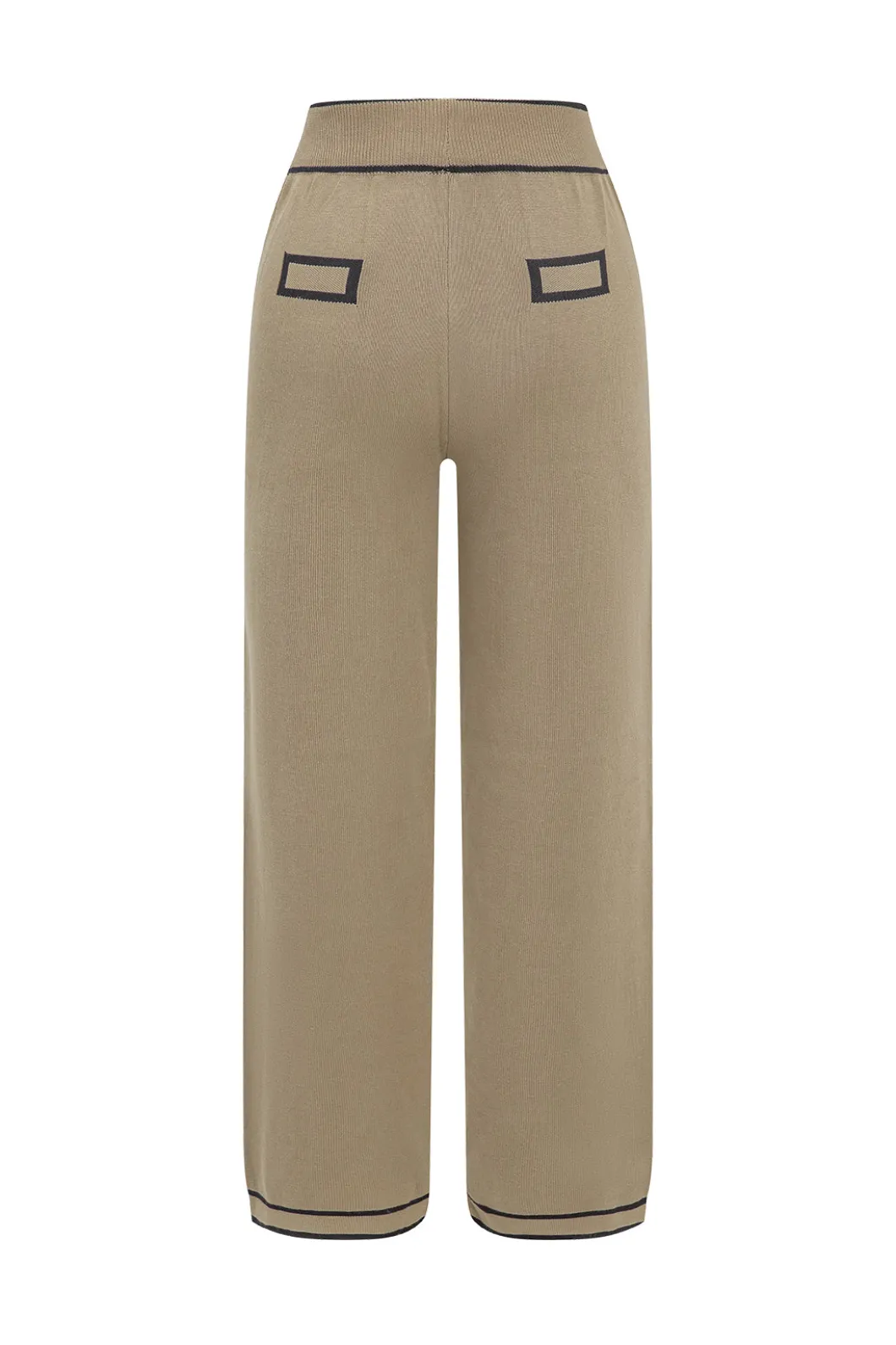 Contrast Binding Knit Top And Pants Set>MICAS Fashion