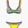 Contrast Crochet Trim Bikini Set>MICAS New