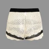 Contrast Crochet V-Neck Knit Shorts Set>MICAS New