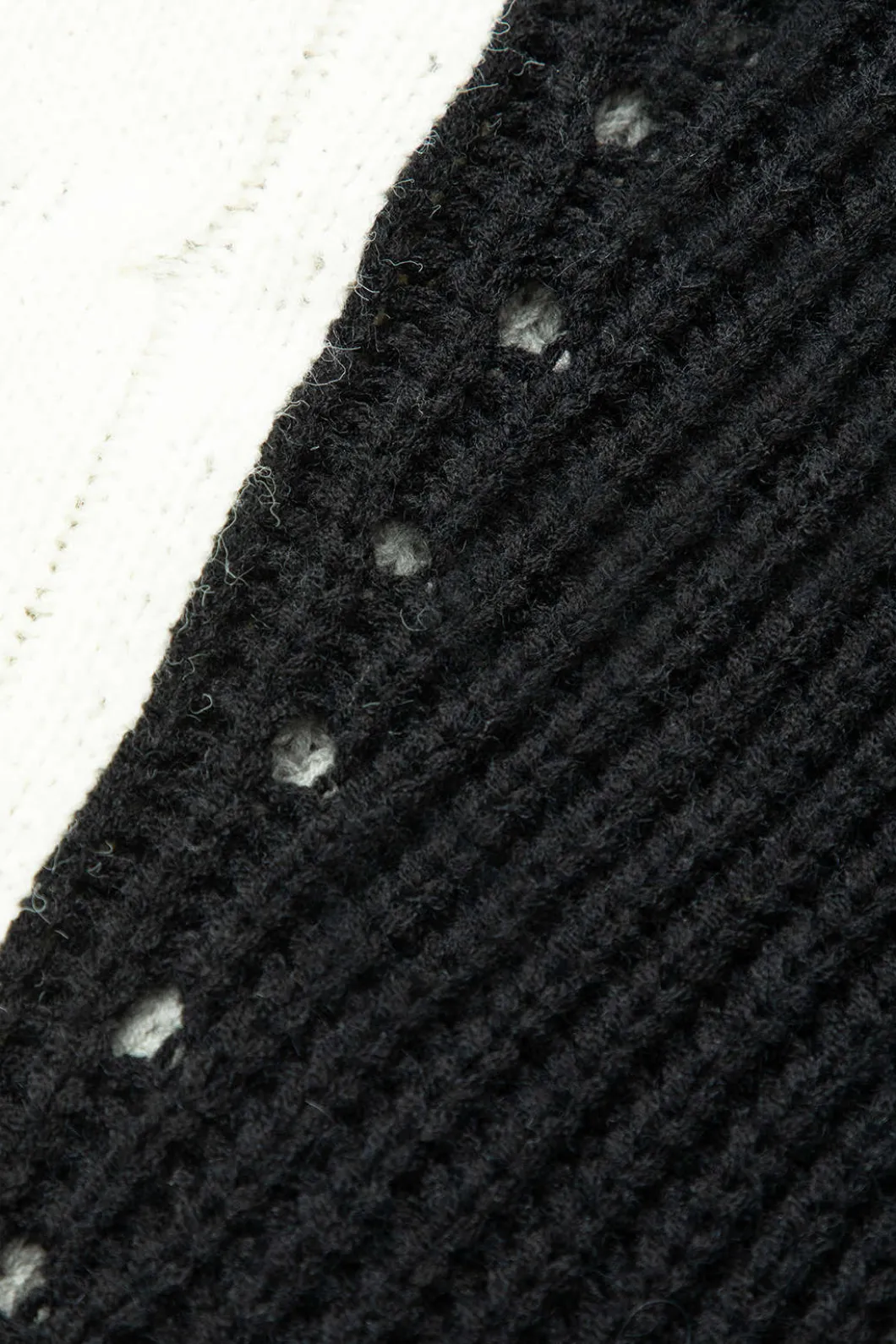 Contrast Denim Stitching Round Neck Sweater>MICAS Fashion