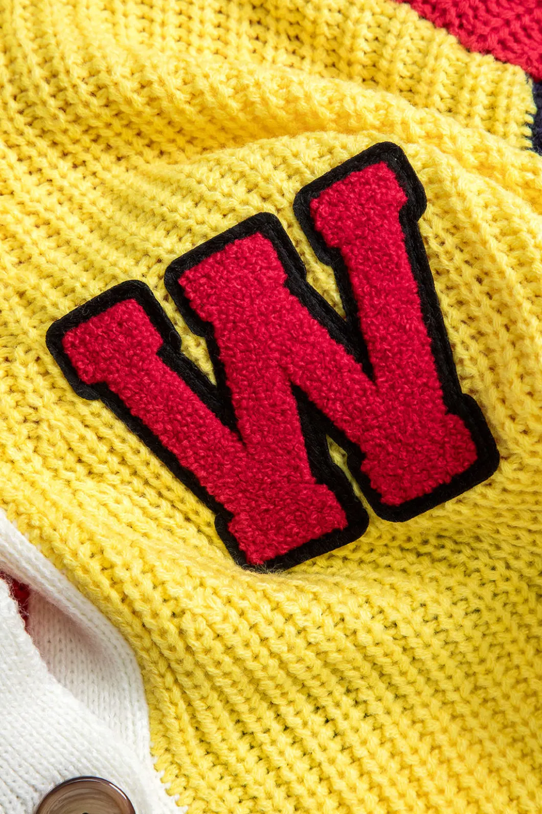 Contrast Knit Button Long-Sleeve Top>MICAS Best