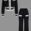 Contrast Knit Button Top And Pants Set>MICAS New