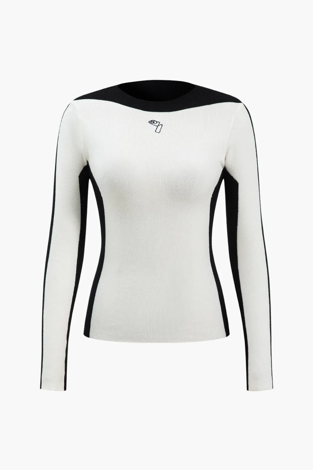 Contrast Knit Long-Sleeve Top>MICAS Hot