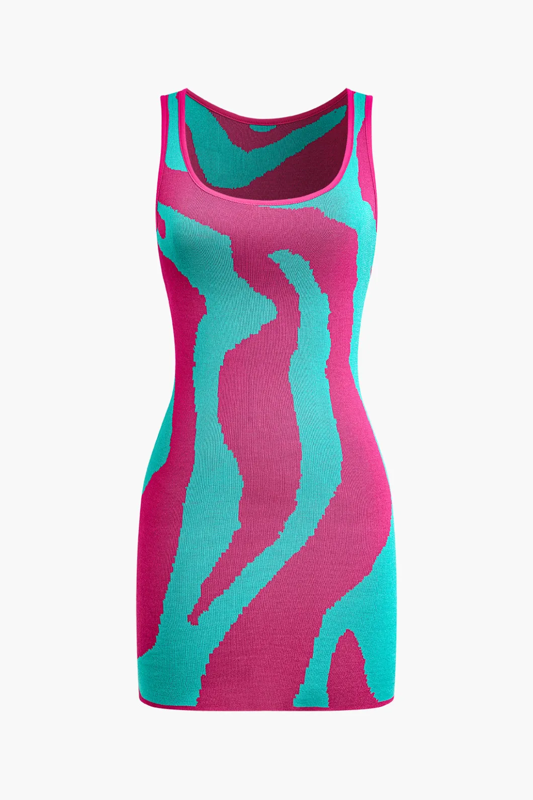 Contrast Sleeveless Knit Mini Dress>MICAS Sale