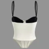 Contrast Strap Corset Cami Top>MICAS Sale