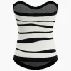 Contrast Sweater Tube Top>MICAS Online